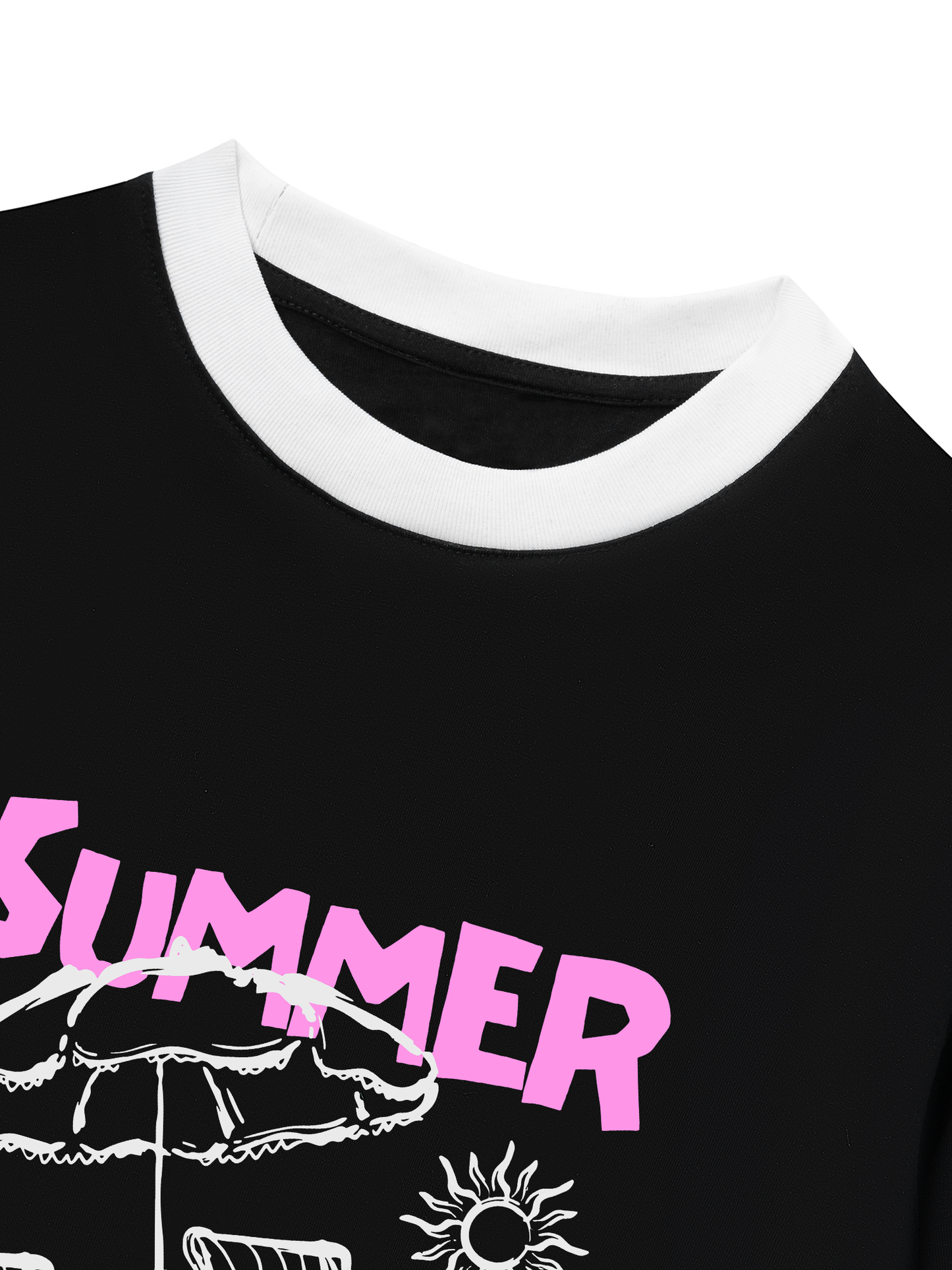 Áo Thun Ringer Relaxed Fit Summer Holiday The Girl
