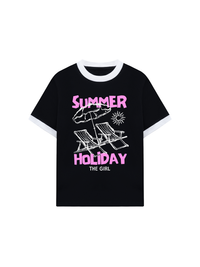 Áo Thun Ringer Relaxed Fit Summer Holiday The Girl