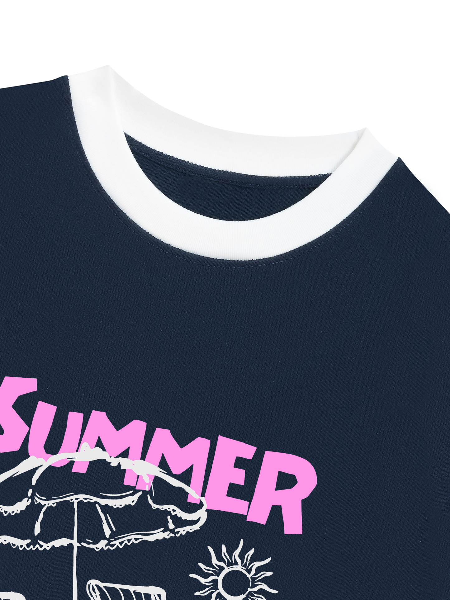 Áo Thun Ringer Relaxed Fit Summer Holiday The Girl