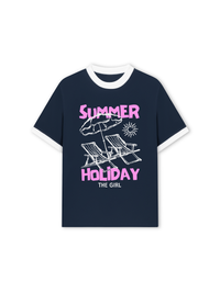 Áo Thun Ringer Relaxed Fit Summer Holiday The Girl