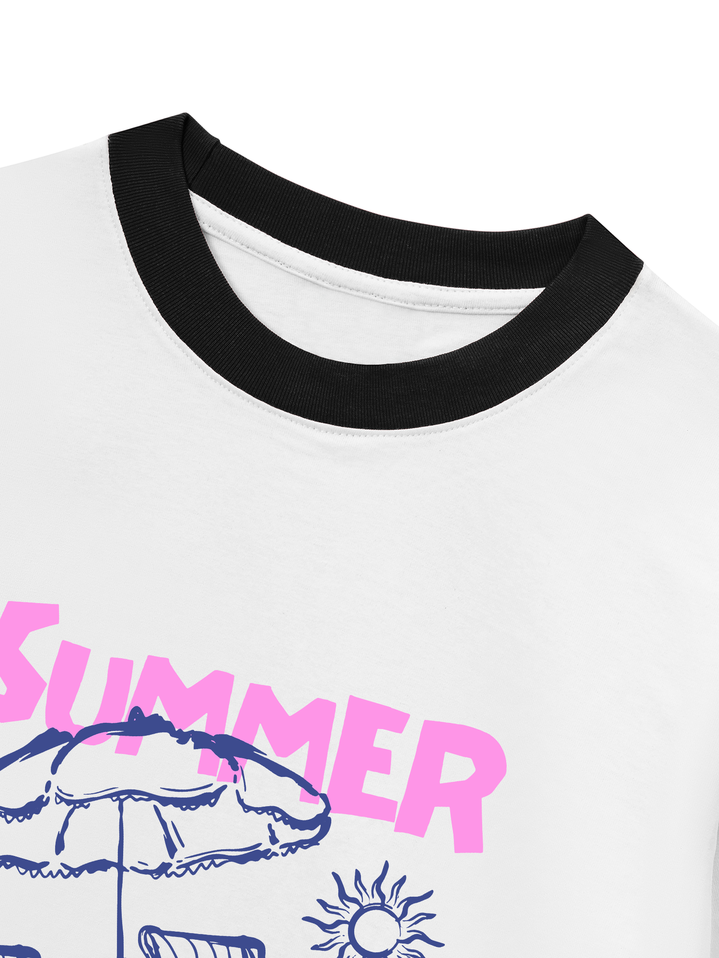 Áo Thun Ringer Relaxed Fit Summer Holiday The Girl