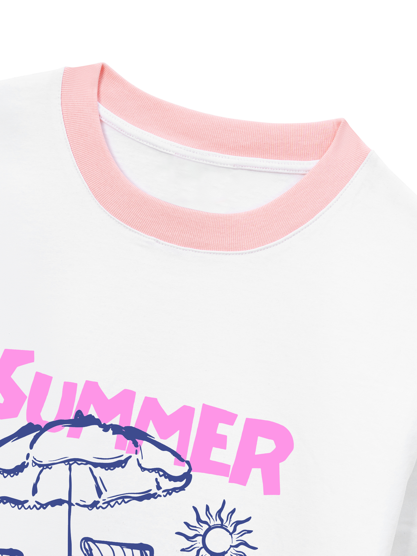 Áo Thun Ringer Relaxed Fit Summer Holiday The Girl