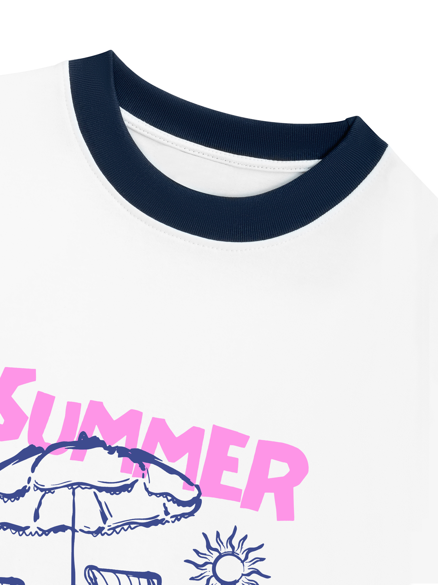 Áo Thun Ringer Relaxed Fit Summer Holiday The Girl