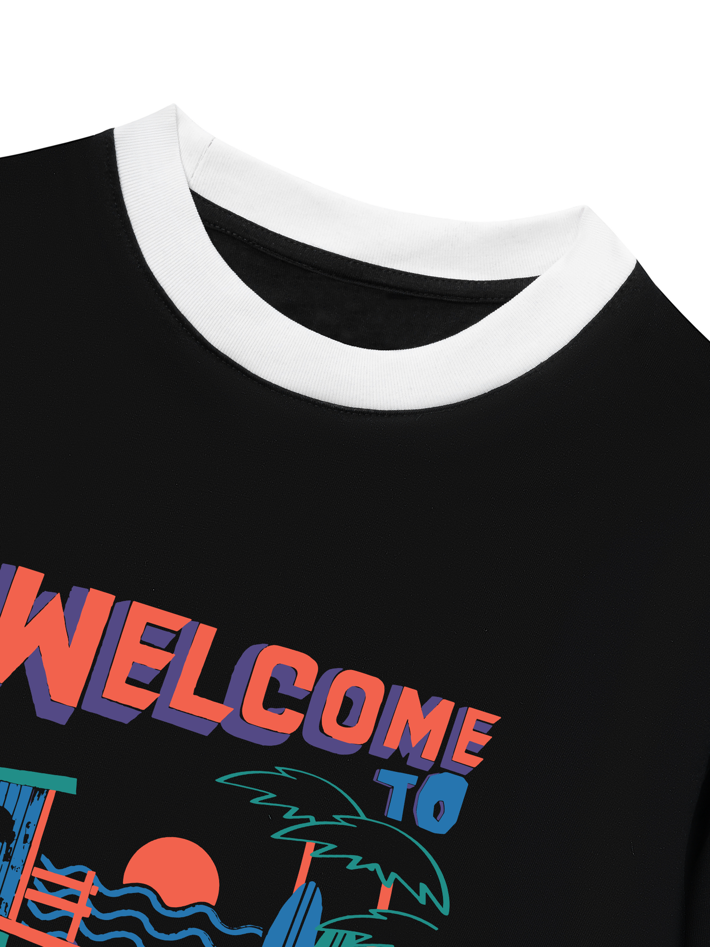 Áo Thun Ringer Relaxed Fit Welcome To Paradise