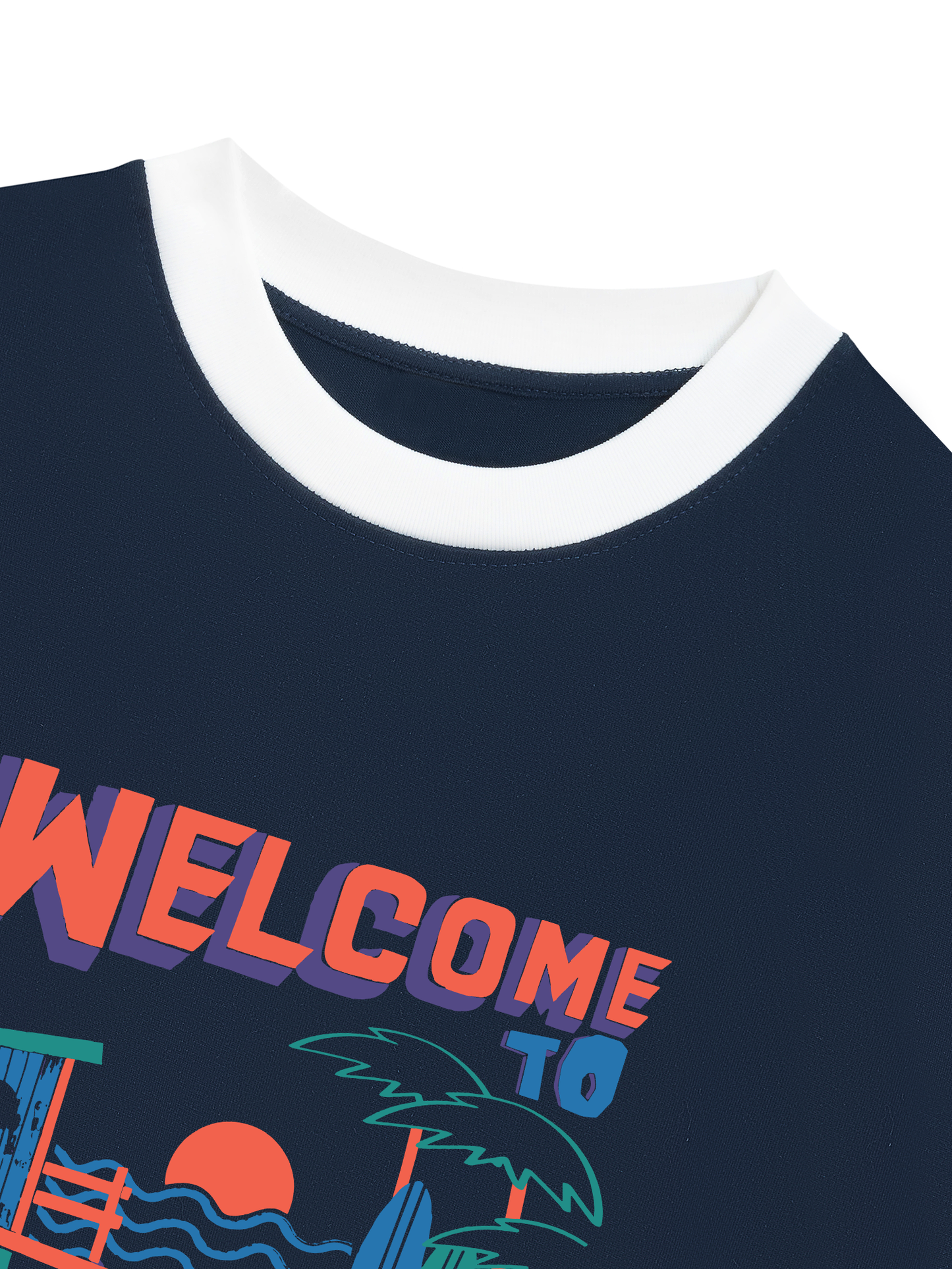 Áo Thun Ringer Relaxed Fit Welcome To Paradise