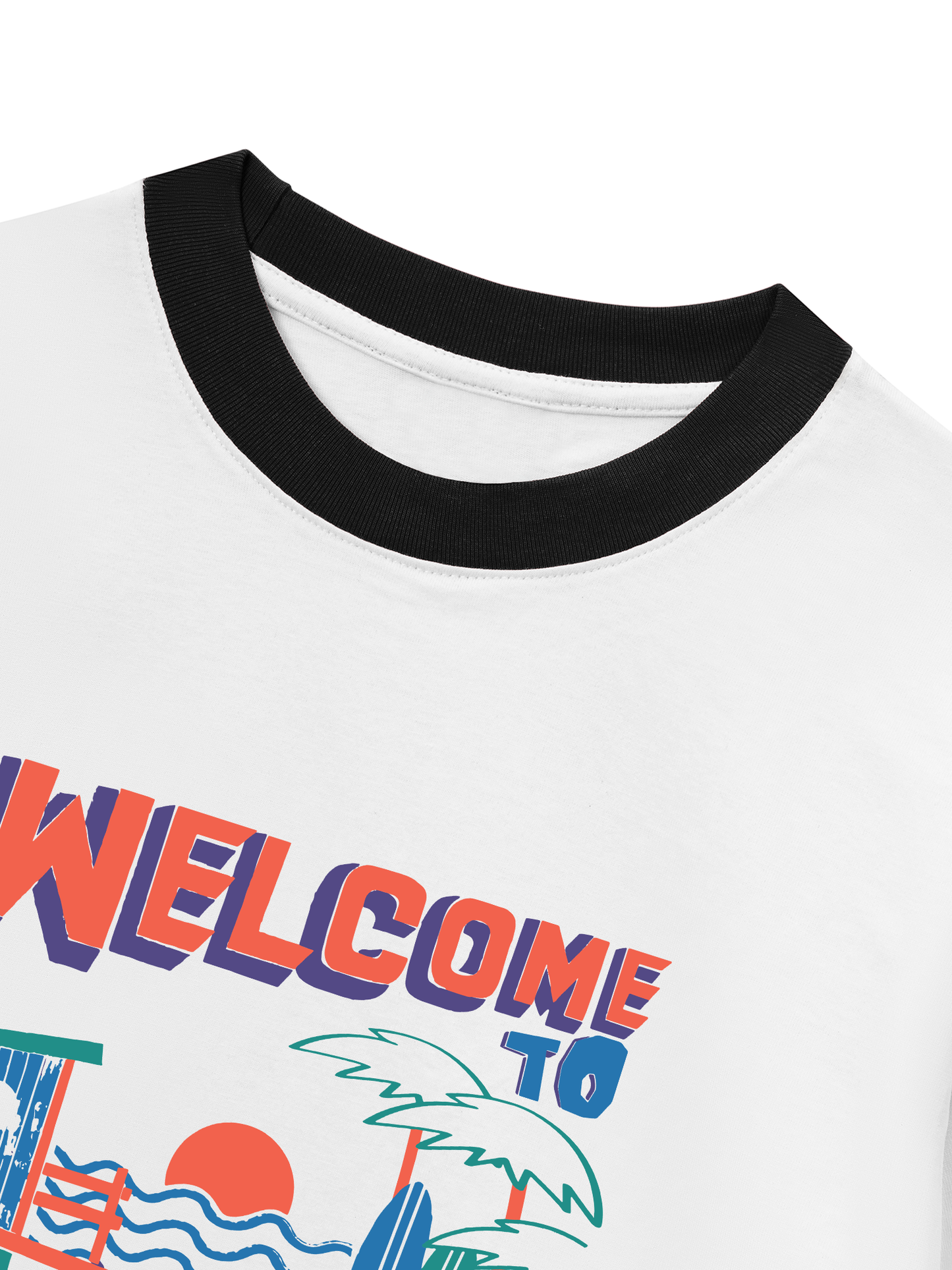 Áo Thun Ringer Relaxed Fit Welcome To Paradise