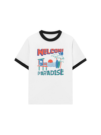 Áo Thun Ringer Relaxed Fit Welcome To Paradise