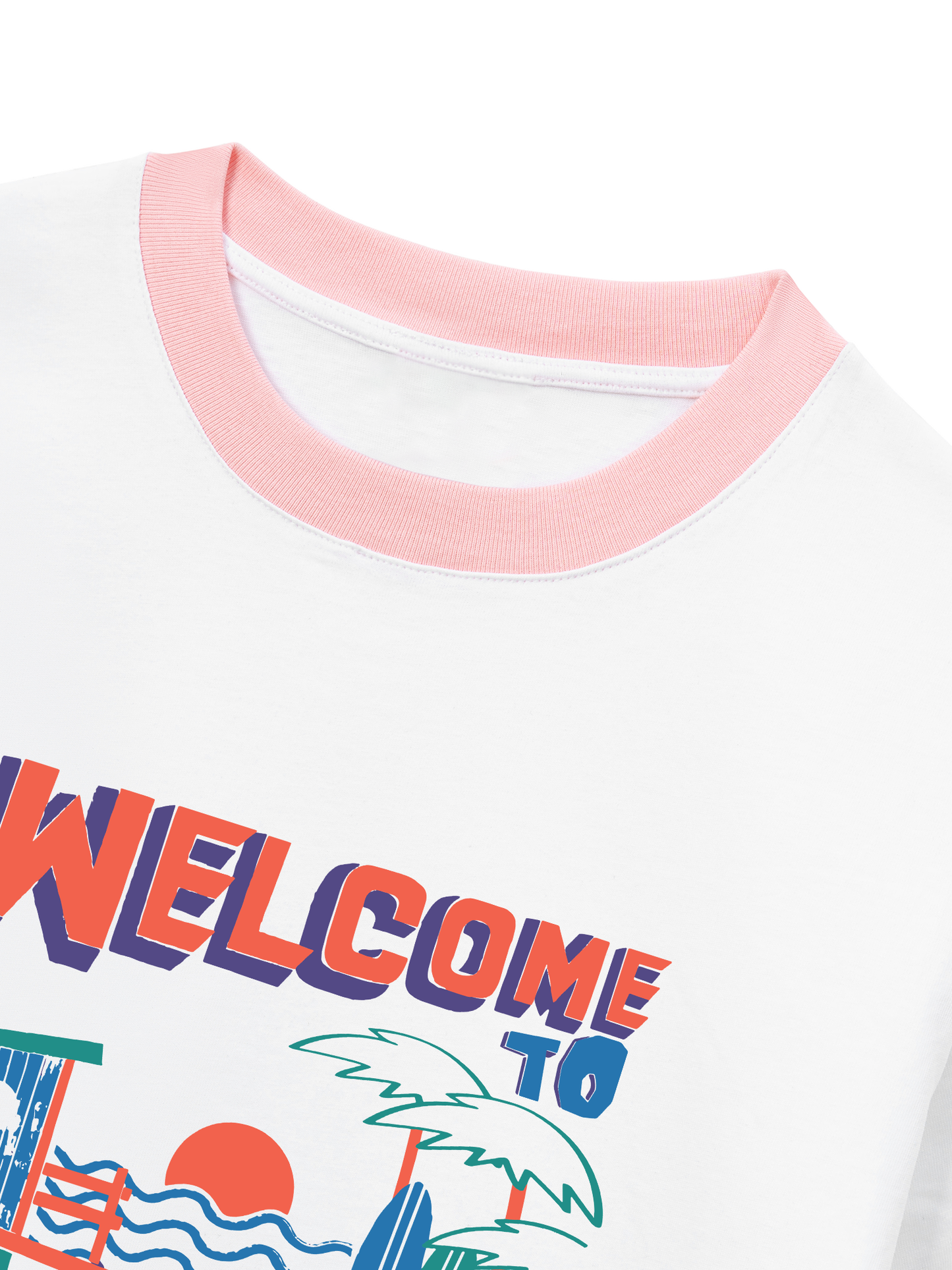 Áo Thun Ringer Relaxed Fit Welcome To Paradise