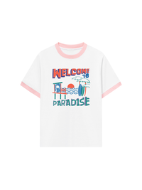 Áo Thun Ringer Relaxed Fit Welcome To Paradise