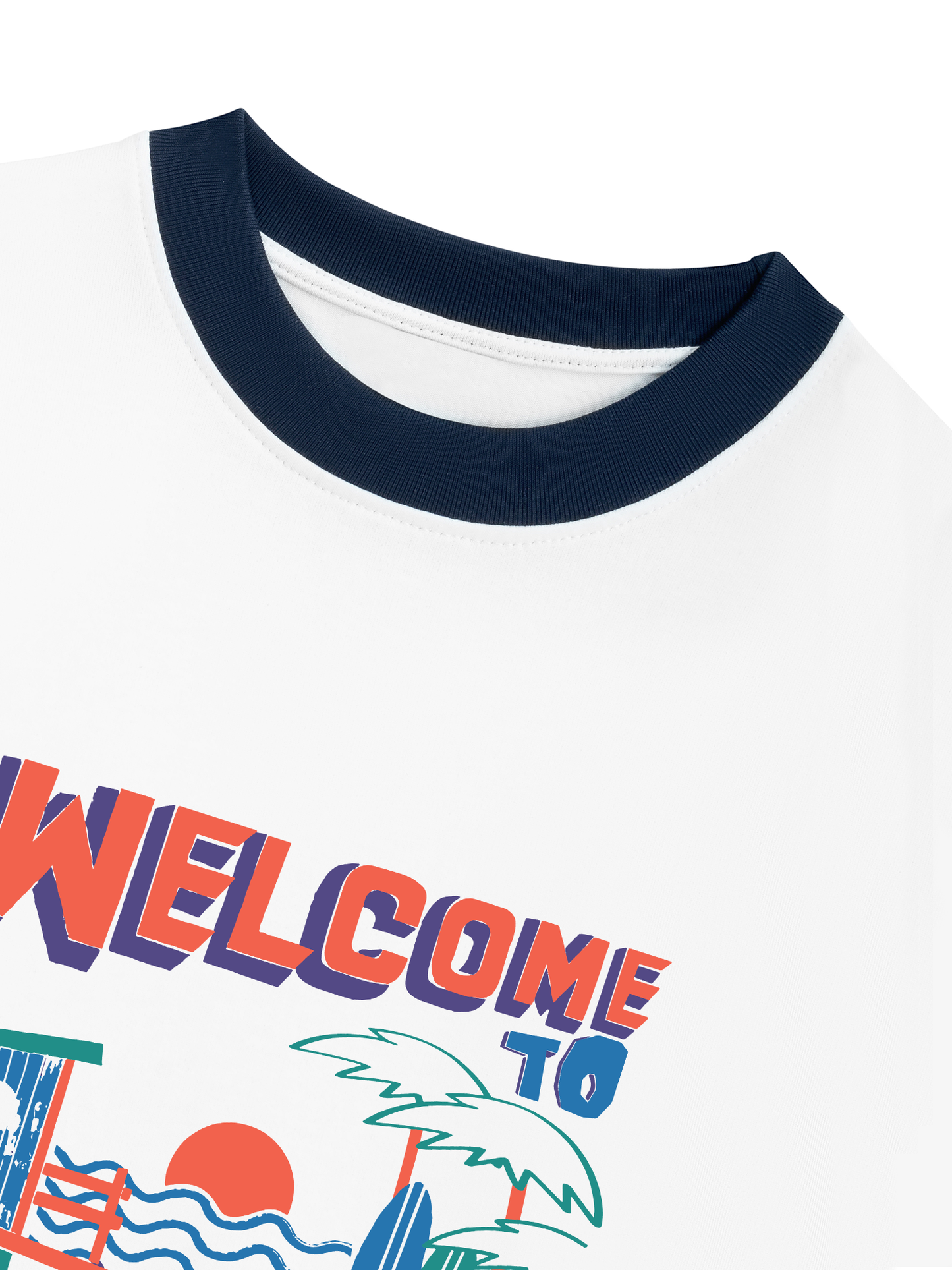 Áo Thun Ringer Relaxed Fit Welcome To Paradise