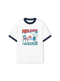 Áo Thun Ringer Relaxed Fit Welcome To Paradise