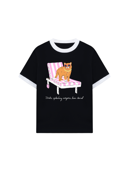 Áo Thun Ringer Relaxed Fit Finds Splashing
