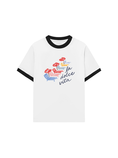 Áo Thun Ringer Relaxed Fit La Dolce Vita
