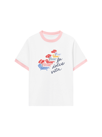 Áo Thun Ringer Relaxed Fit La Dolce Vita