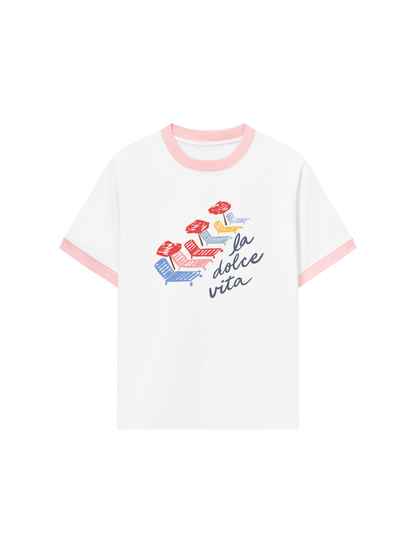 Áo Thun Ringer Relaxed Fit La Dolce Vita