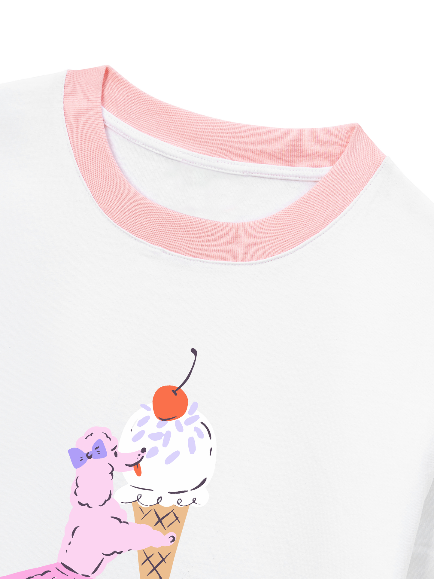 Áo Thun Ringer Relaxed Fit Lived On Ice Cream