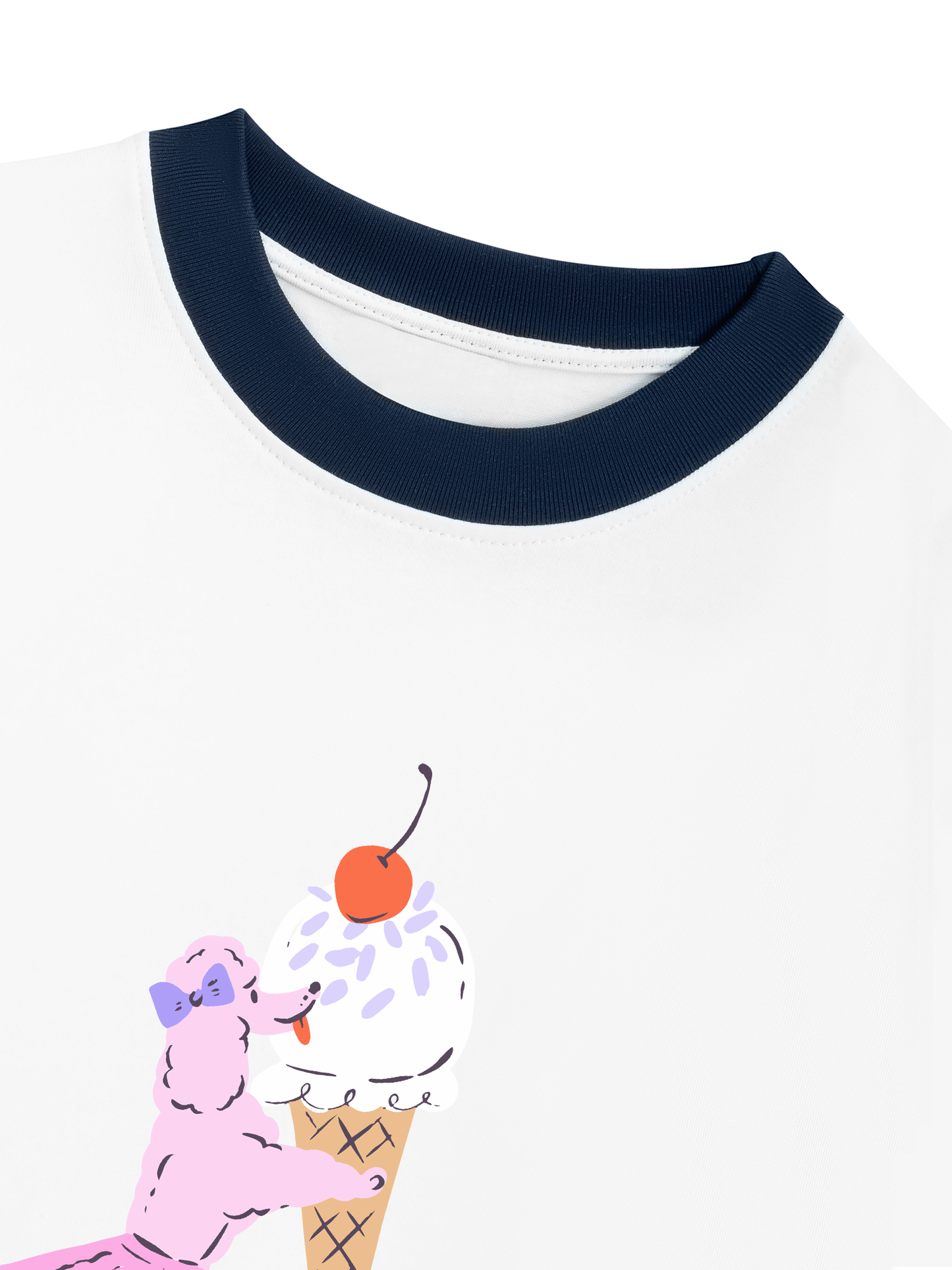 Áo Thun Ringer Relaxed Fit Lived On Ice Cream