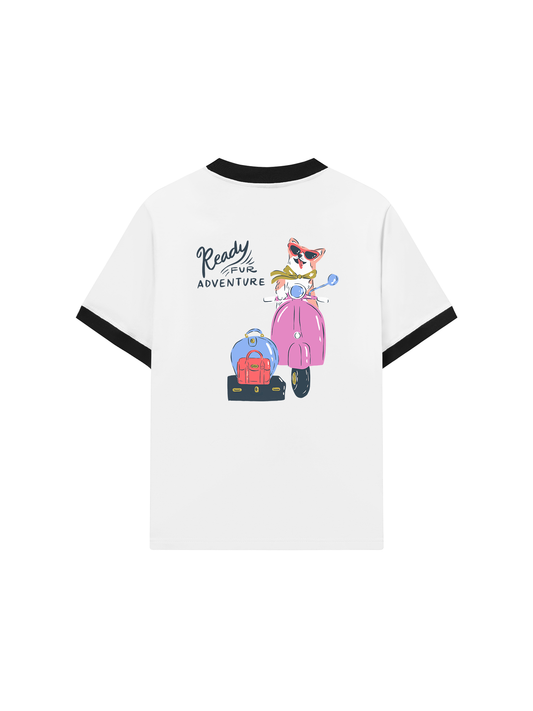 Áo Thun Ringer Relaxed Fit Ready Fur Adventure