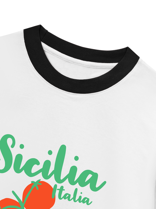Áo Thun Ringer Relaxed Fit Sicilia Italia