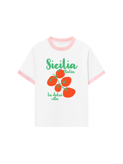 Áo Thun Ringer Relaxed Fit Sicilia Italia