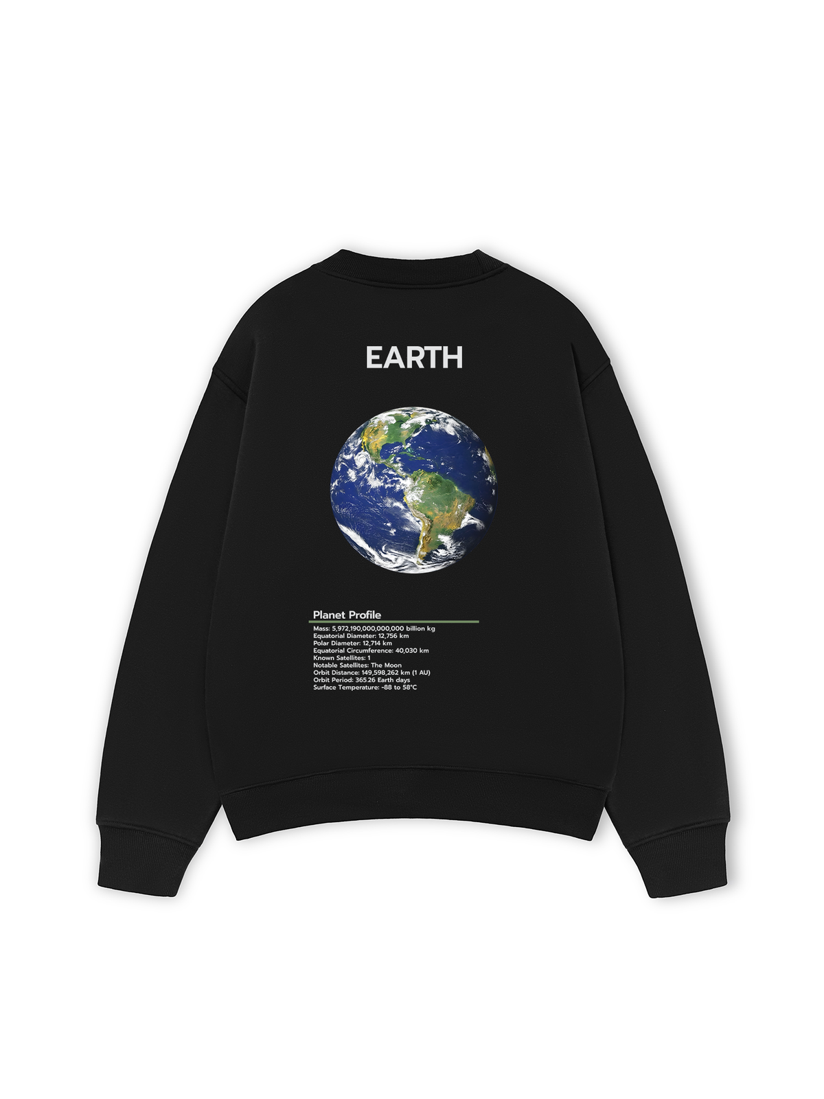 Áo Sweater Nỉ Hai Da The Planet Profile Earth