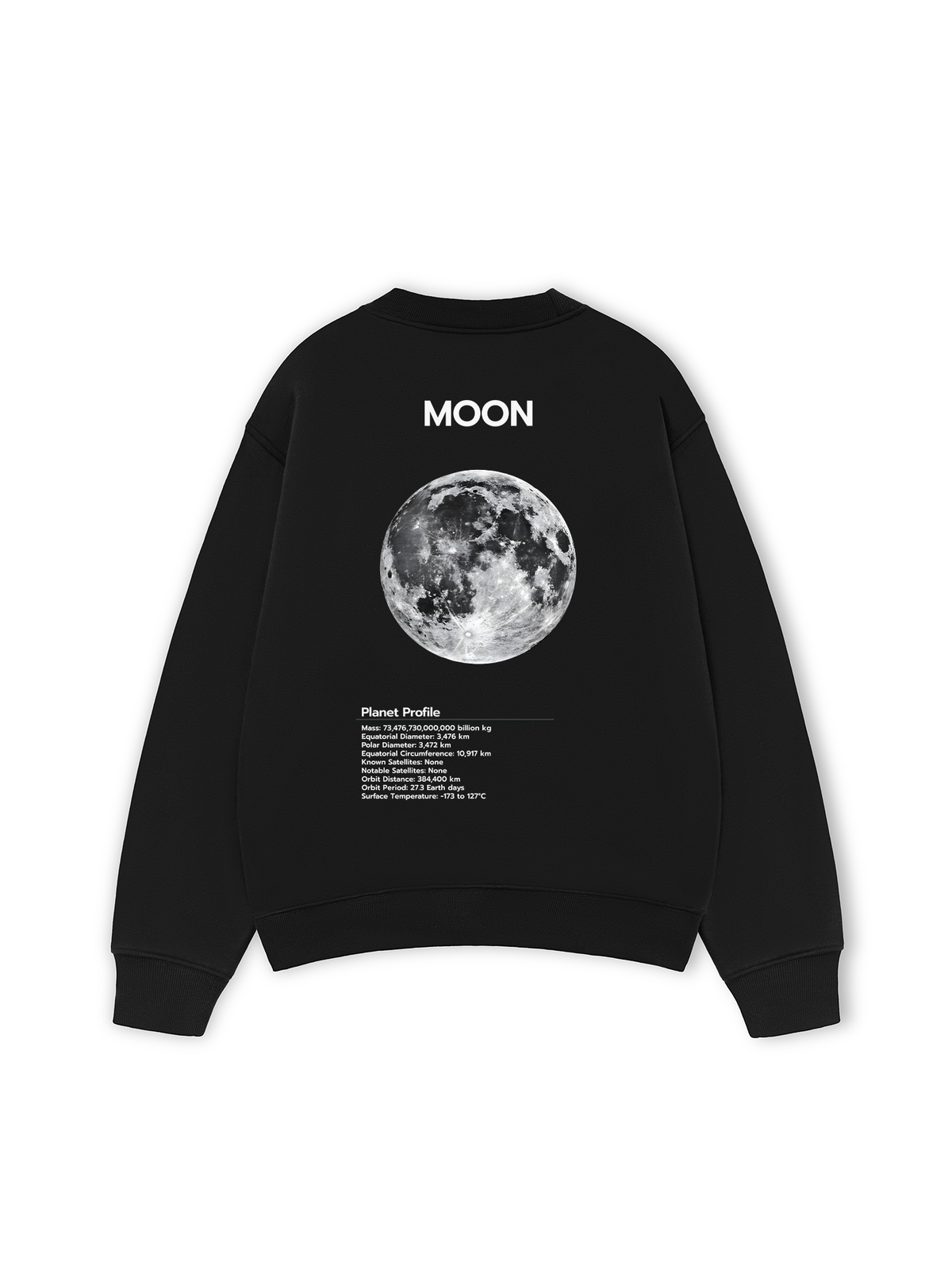 Áo Sweater Nỉ Hai Da The Planet Profile Moon