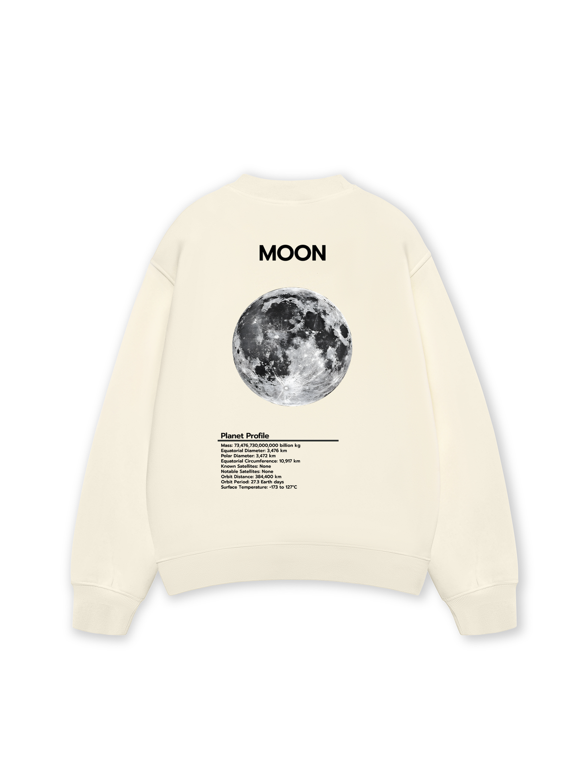 Áo Sweater Nỉ Hai Da The Planet Profile Moon