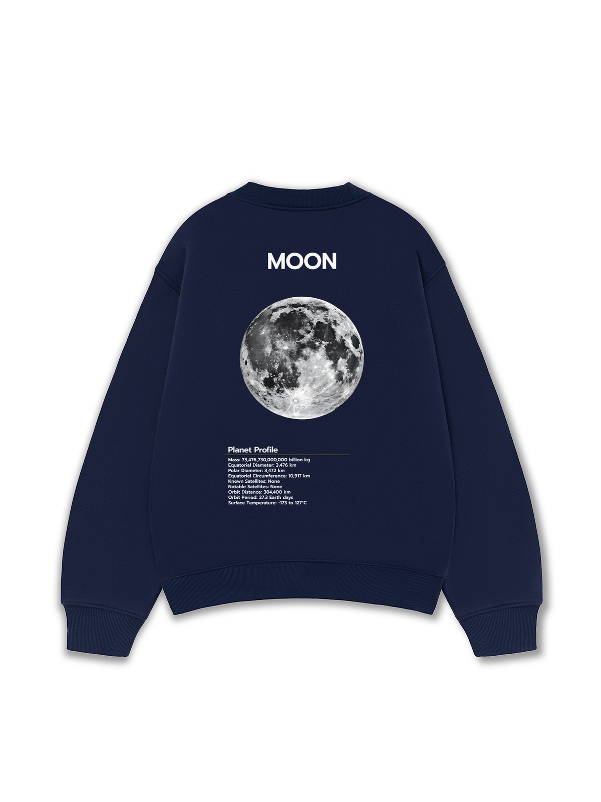 Áo Sweater Nỉ Hai Da The Planet Profile Moon