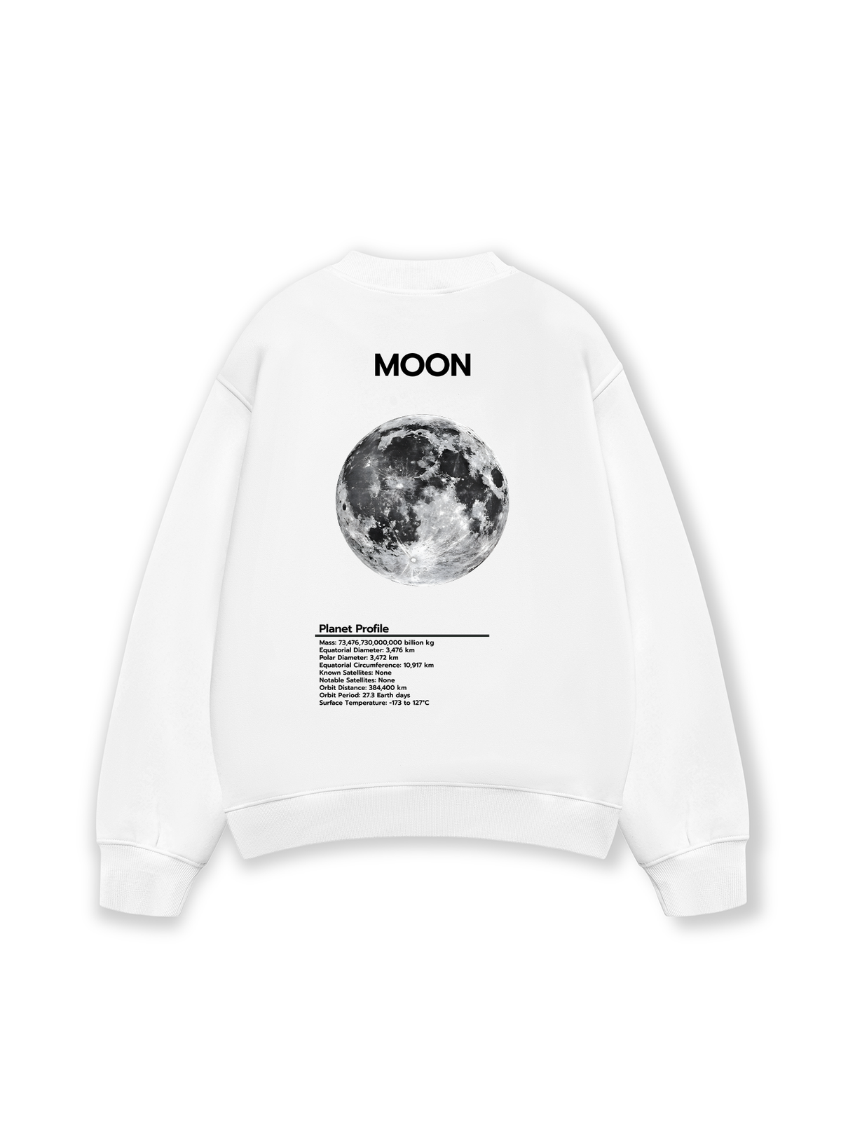 Áo Sweater Nỉ Hai Da The Planet Profile Moon