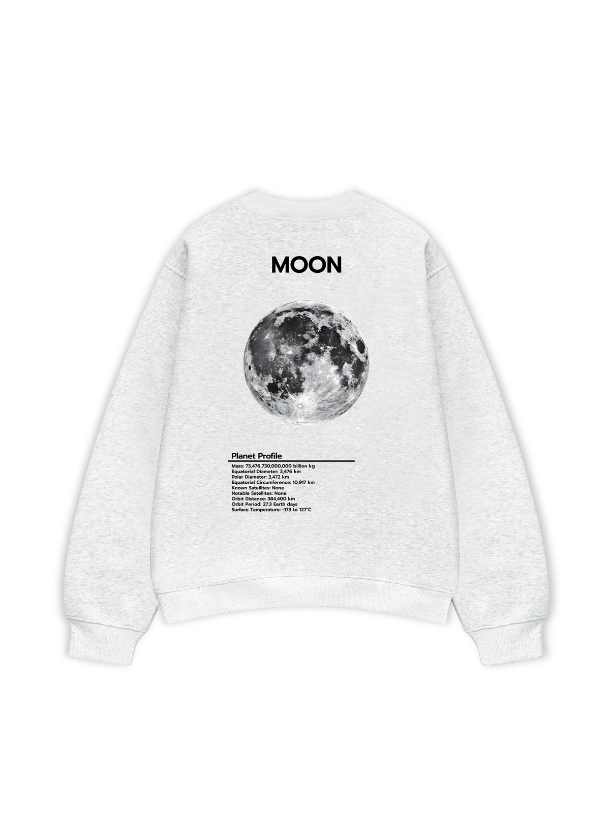 Áo Sweater Nỉ Hai Da The Planet Profile Moon