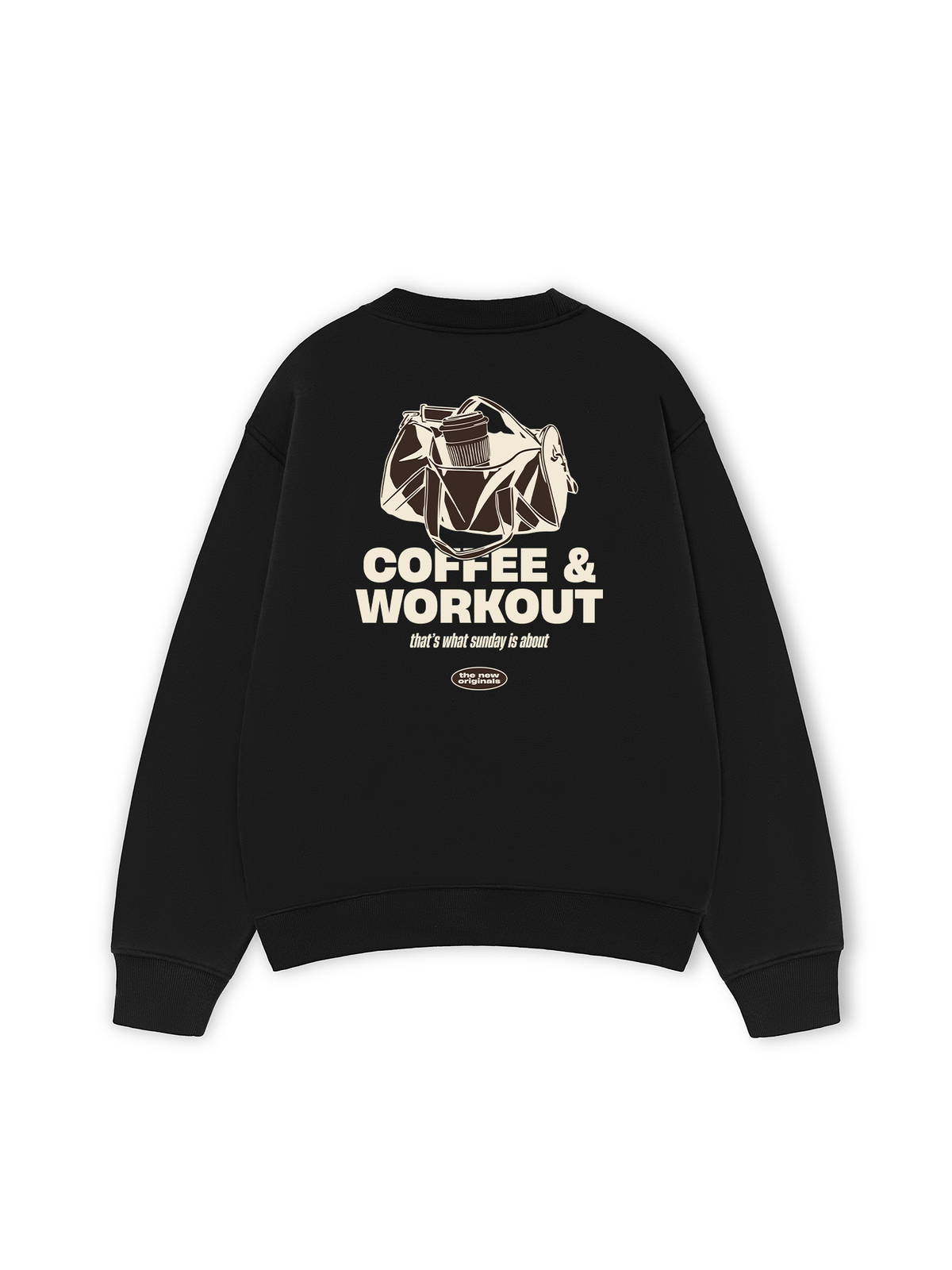 Áo Sweater Nỉ Hai Da Coffee & Workout