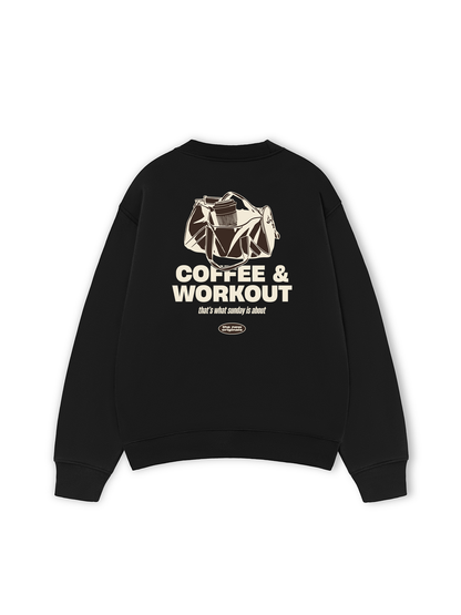 Áo Sweater Nỉ Hai Da Coffee & Workout