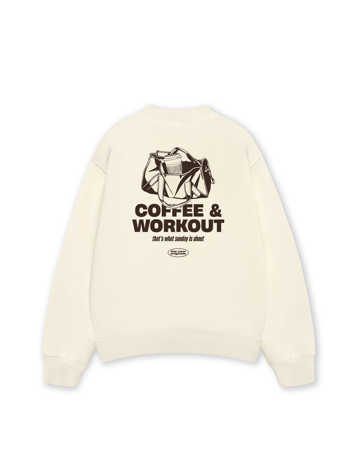 Áo Sweater Nỉ Hai Da Coffee & Workout