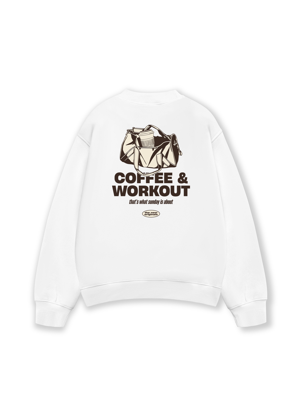 Áo Sweater Nỉ Hai Da Coffee & Workout