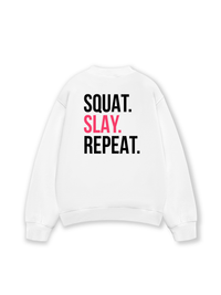 Áo Sweater Nỉ Hai Da Squat Slay Repeat