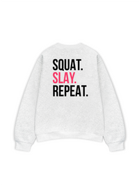 Áo Sweater Nỉ Hai Da Squat Slay Repeat