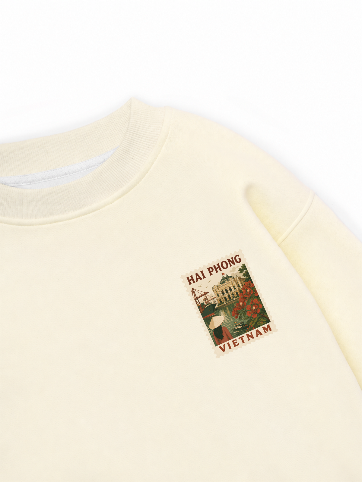Áo Sweater Nỉ Hai Da Tem Hải Phòng
