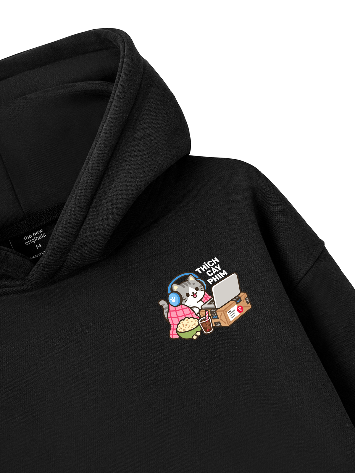 Thích Cày Phim-Mèo Xám Sọc Hoodie