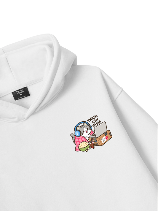 Thích Cày Phim-Mèo Xám Sọc Hoodie