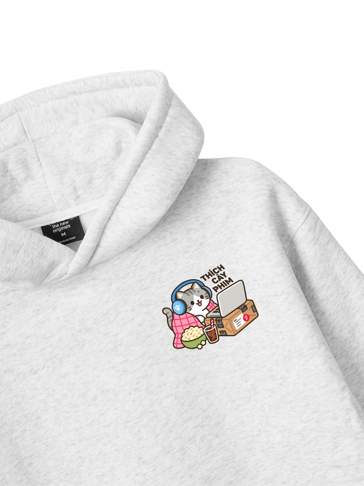 Thích Cày Phim-Mèo Xám Sọc Hoodie