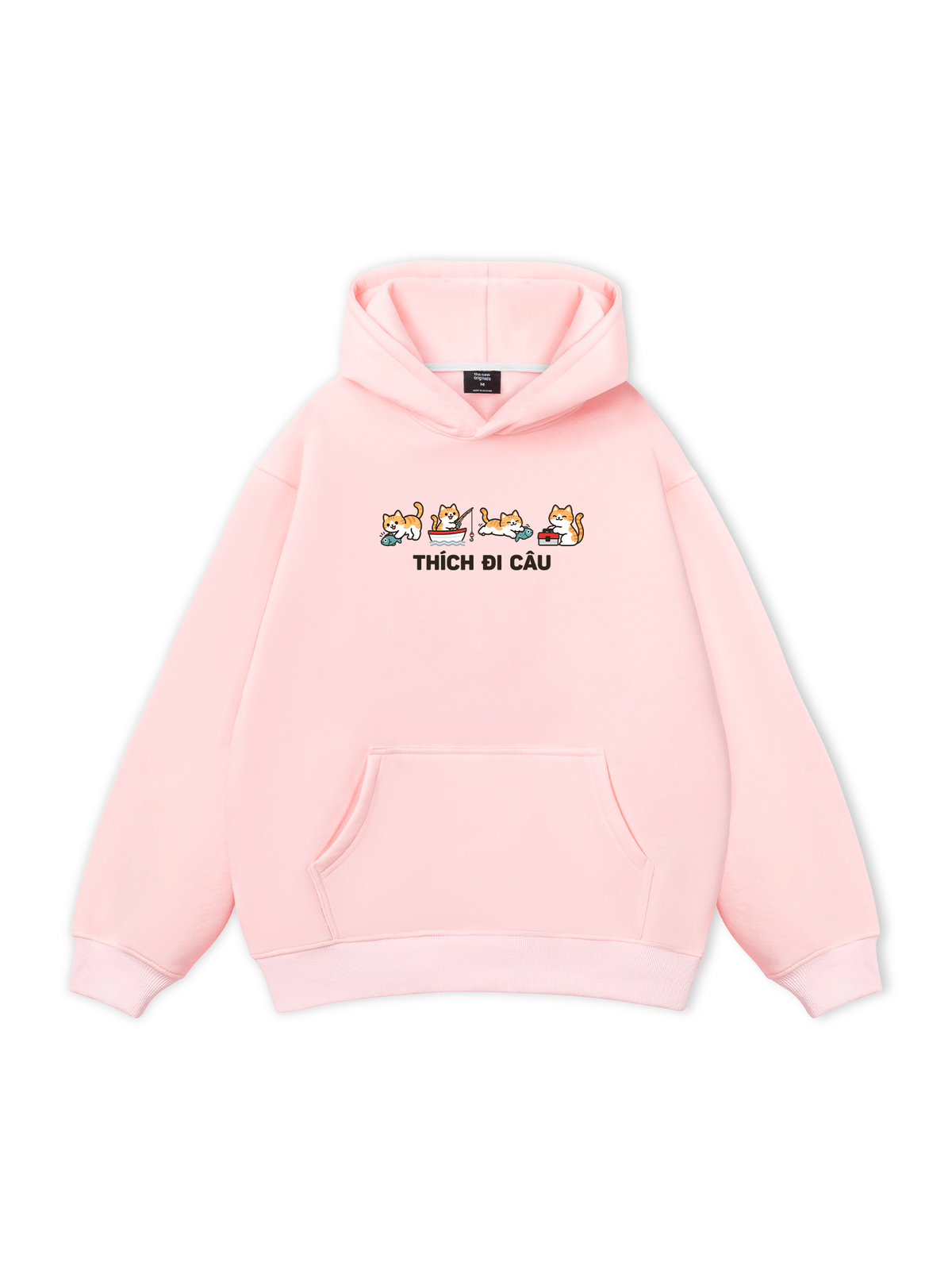 Thích Đi Câu-Mèo Cam Hoodie