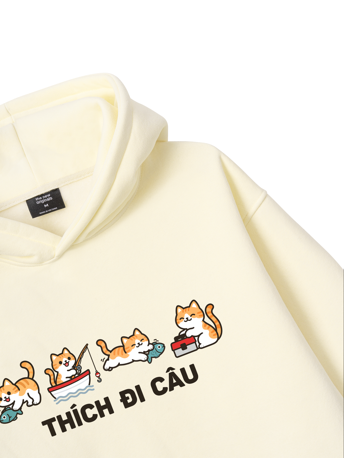 Thích Đi Câu-Mèo Cam Hoodie