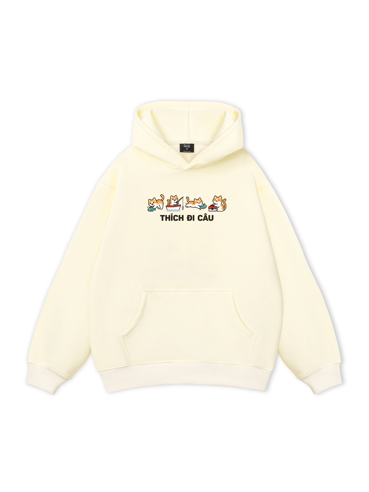 Thích Đi Câu-Mèo Cam Hoodie