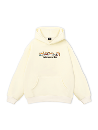Thích Đi Câu-Mèo Cam Hoodie