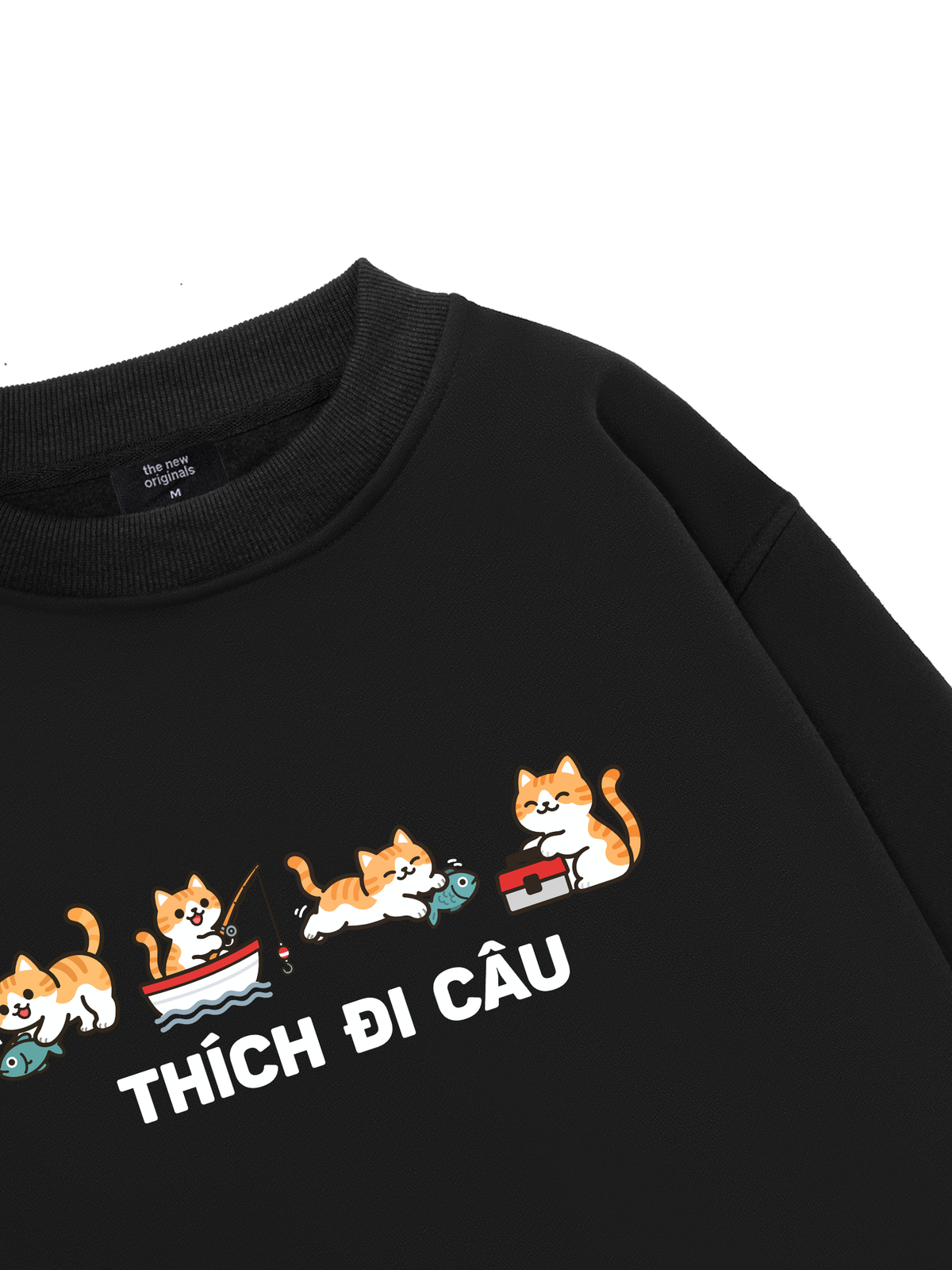 Thích Đi Câu-Mèo Cam Sweater