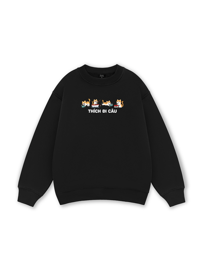 Thích Đi Câu-Mèo Cam Sweater