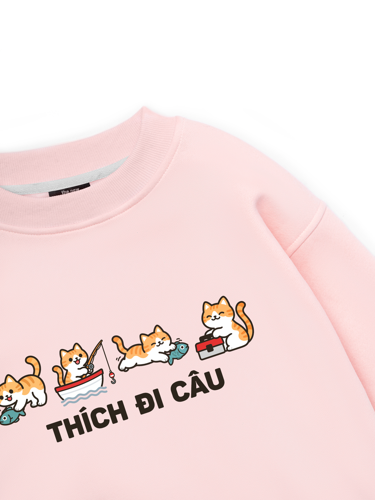 Thích Đi Câu-Mèo Cam Sweater