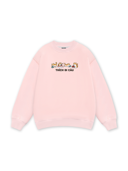 Thích Đi Câu-Mèo Cam Sweater