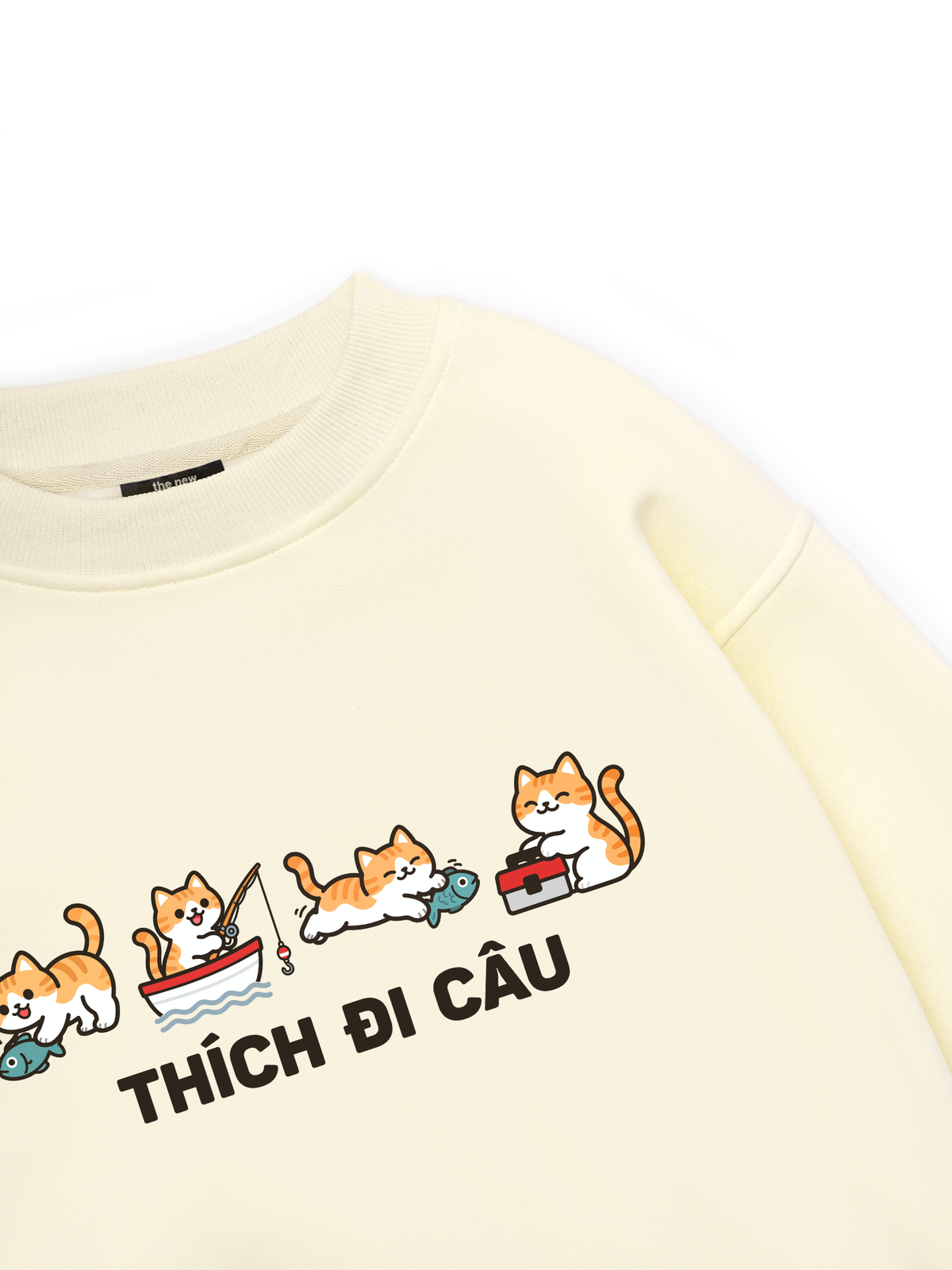 Thích Đi Câu-Mèo Cam Sweater