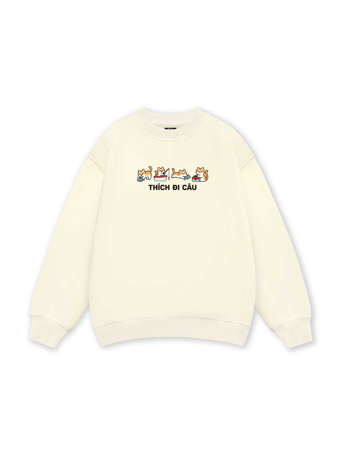 Thích Đi Câu-Mèo Cam Sweater